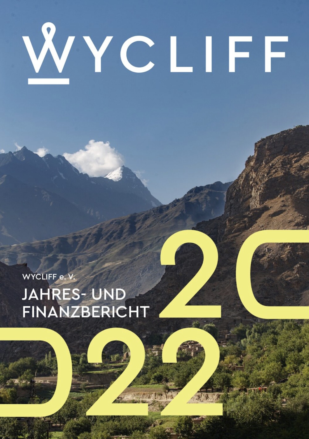 Titelblatt jahresbericht wycliff 2022